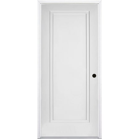 Trimlite Primed 1Panel 2Step Interior Shaker 20 Min Fire Rated 49/16" LH Prehung Door Matte Hinges 3068134PRI849120MLH1DM4916